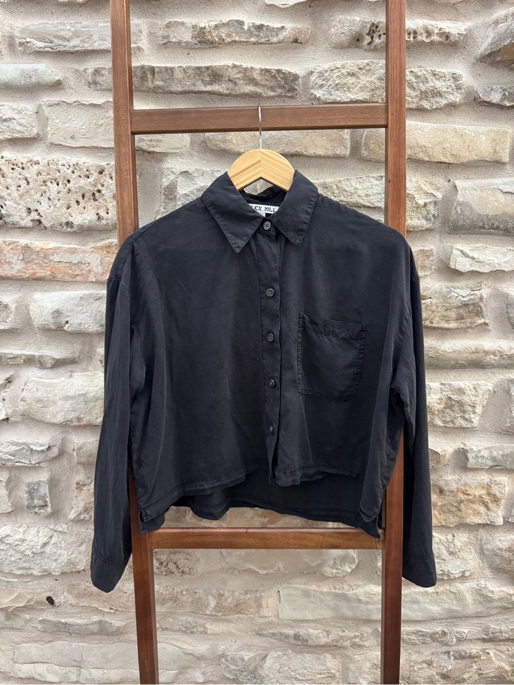 Alex Mill cropped Poplin shirt
